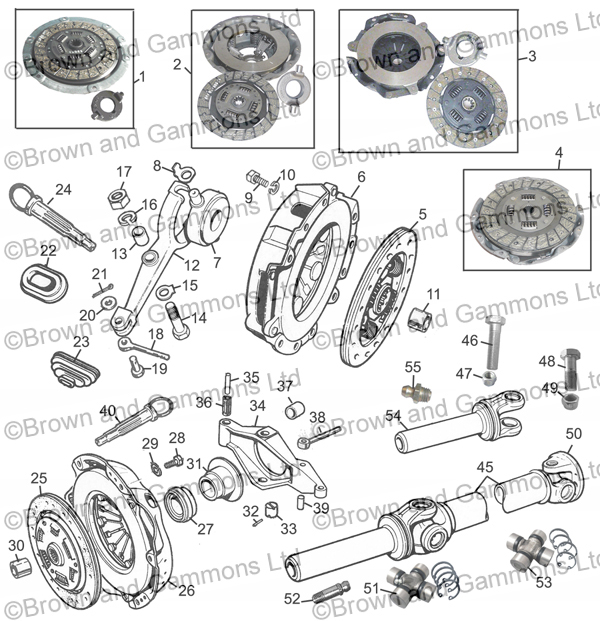Image for Clutch & Propshaft components 1275/1500